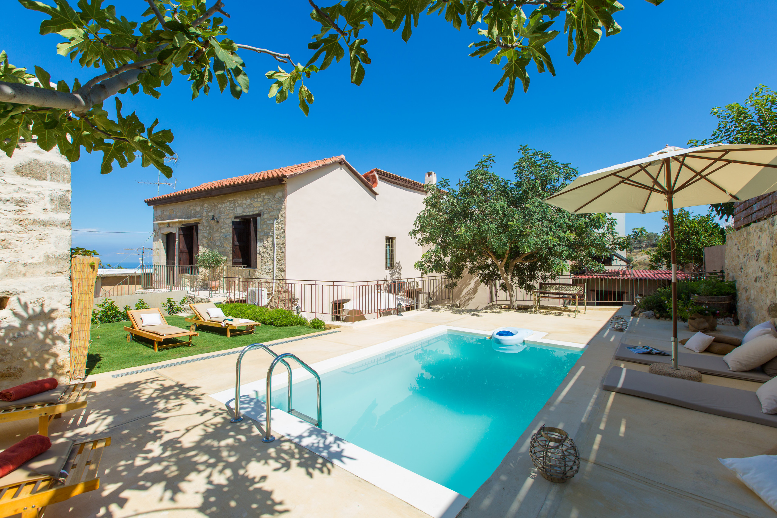 1 (2) Authentic Cretan Stone Villa with Private Pool, Sea Views & Exceptional Investment Potential – Mesi, Rethymno