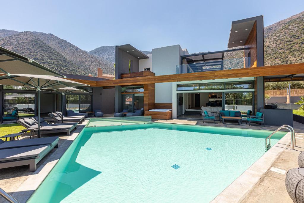 1 Luxury Hillside 5 bed Villa with Panoramic Sea Views – Bali, Rethymno, Crete