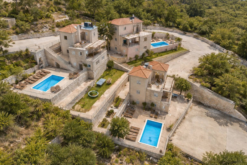 1 Exclusive Complex of Three Luxury Villas with Private Pools & Panoramic Sea Views | Maroulas, Rethymno, Crete