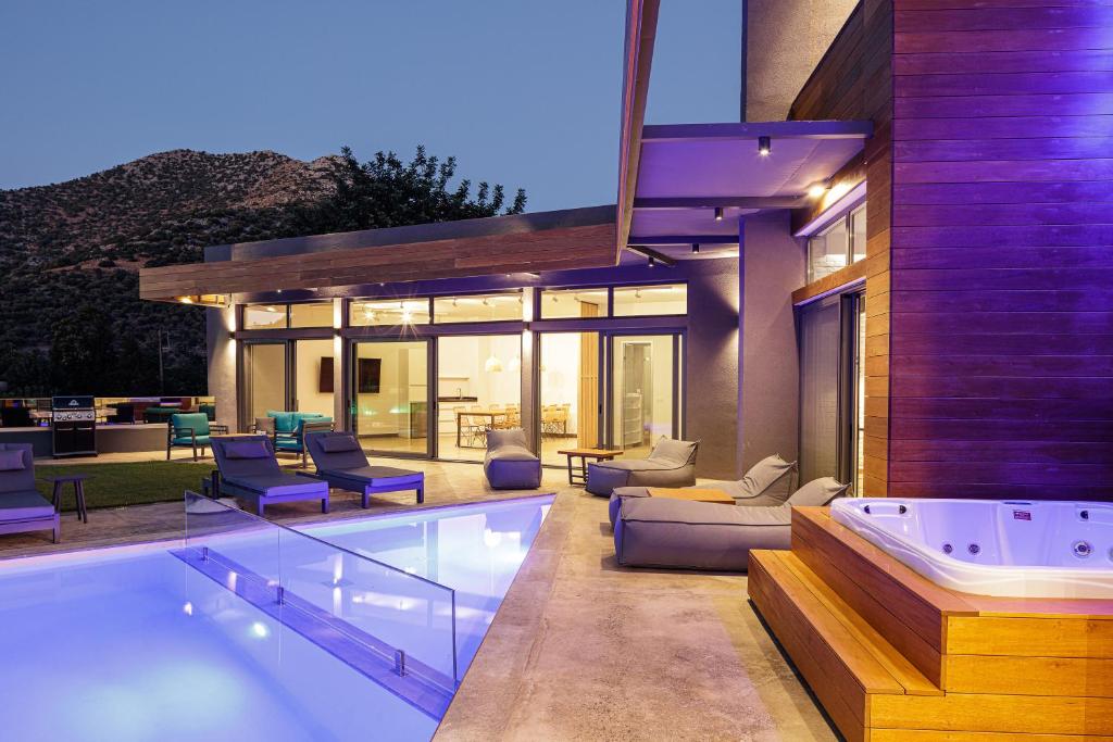 10 Luxury Hillside 5 bed Villa with Panoramic Sea Views – Bali, Rethymno, Crete