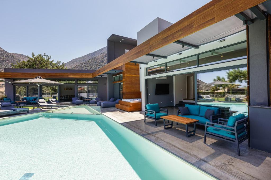41 Luxury Hillside 5 bed Villa with Panoramic Sea Views – Bali, Rethymno, Crete