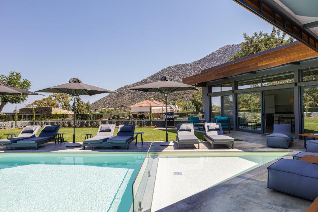 50 Luxury Hillside 5 bed Villa with Panoramic Sea Views – Bali, Rethymno, Crete