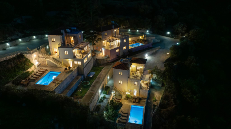 55 Exclusive Complex of Three Luxury Villas with Private Pools & Panoramic Sea Views | Maroulas, Rethymno, Crete