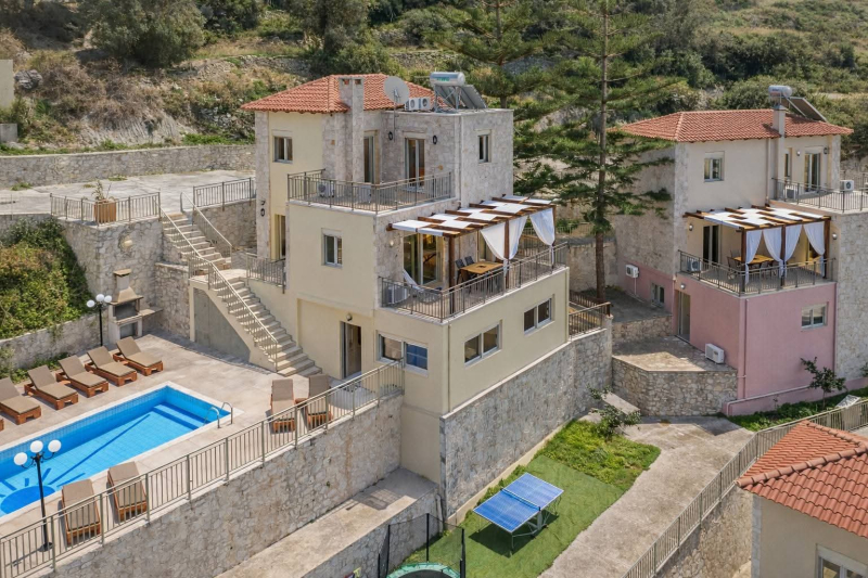 57 Exclusive Complex of Three Luxury Villas with Private Pools & Panoramic Sea Views | Maroulas, Rethymno, Crete