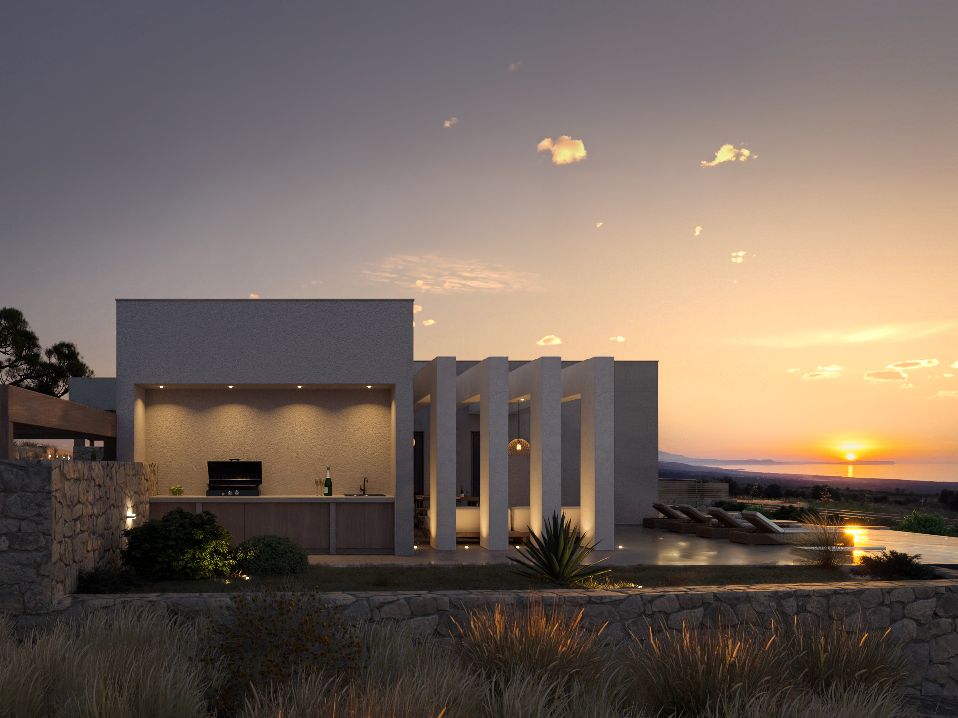 Architectural Sea-View Villa with Sunset Infinity Pool – Roupes, Crete