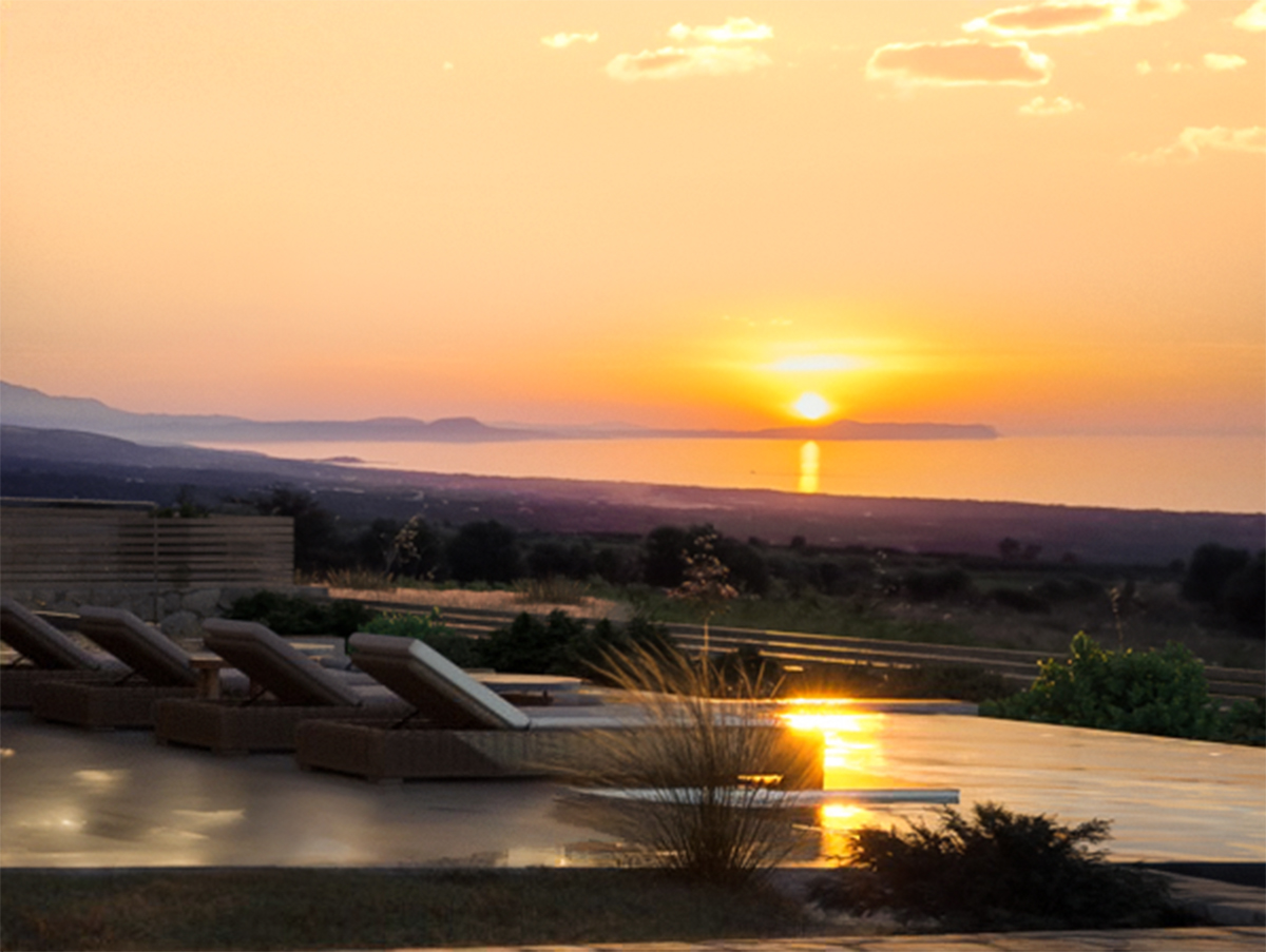 Architectural Sea-View Villa with Sunset Infinity Pool – Roupes, Crete