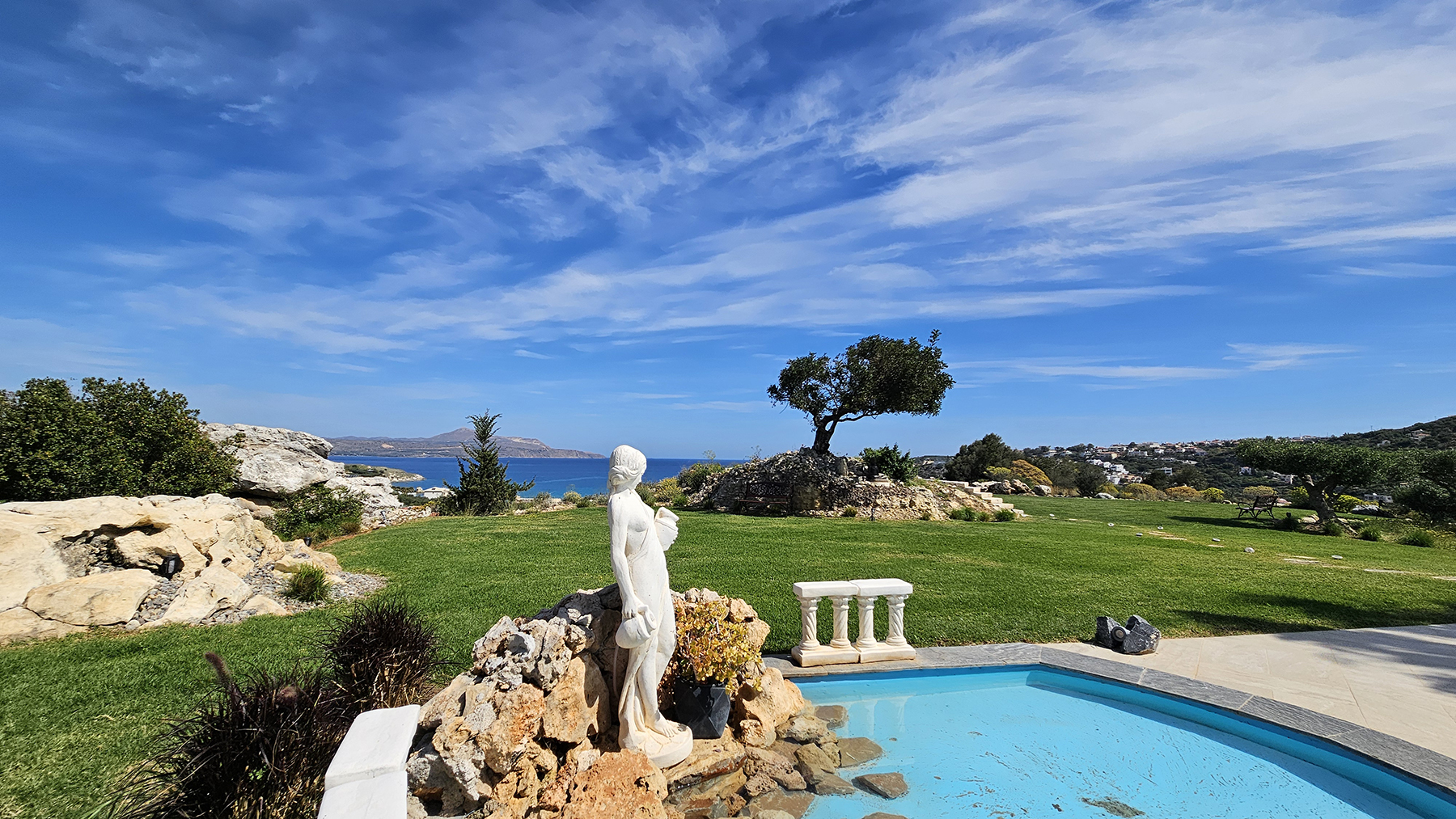 A Private Hilltop Sanctuary with 360° Panoramic Sea & Mountain Views