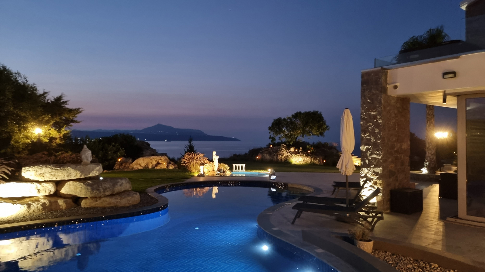 A Private Hilltop Sanctuary with 360° Panoramic Sea & Mountain Views