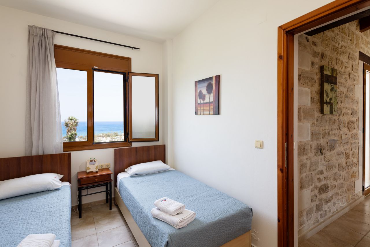 Charming Stonebuilt- Seaview Villa with Private Pool Near Rethymno