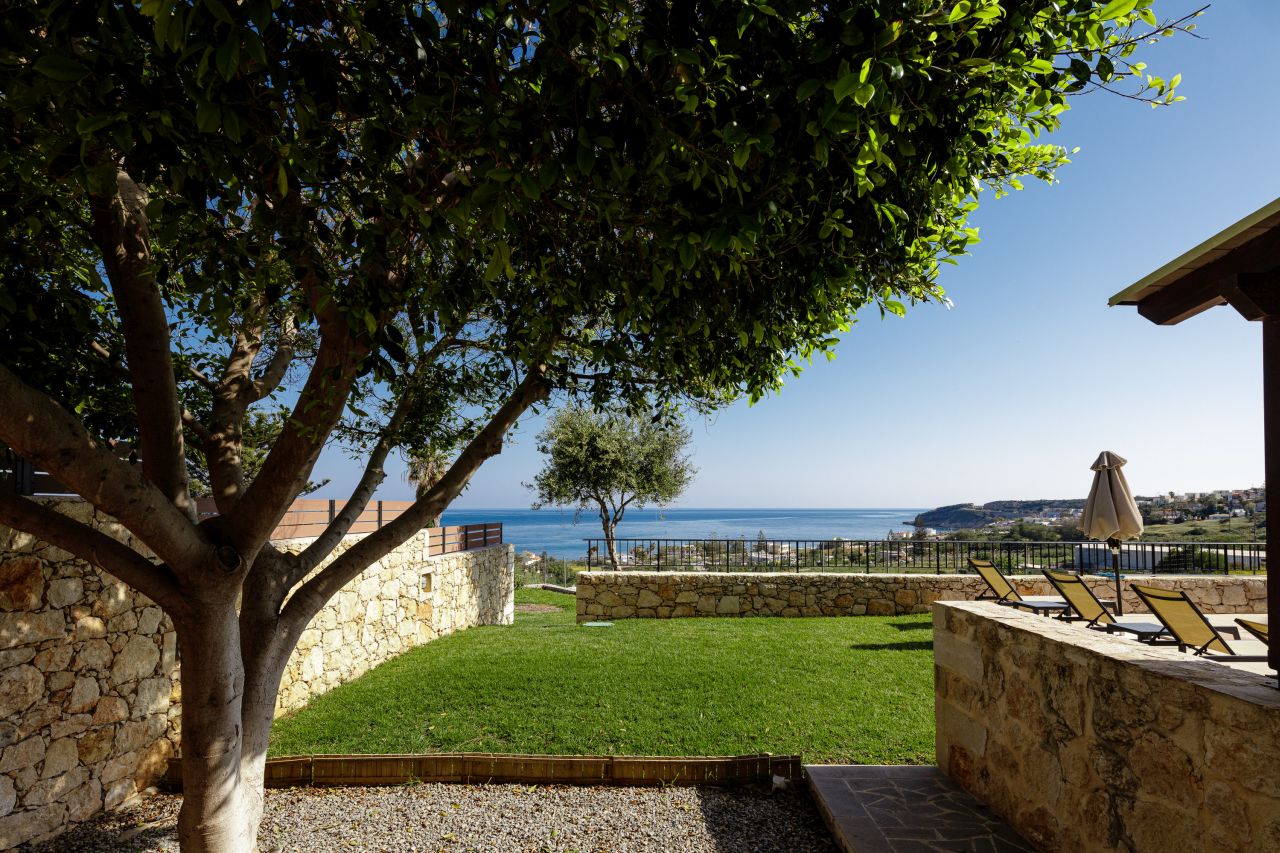 Charming Stonebuilt- Seaview 3 bed Villa with Private Pool Near Rethymno