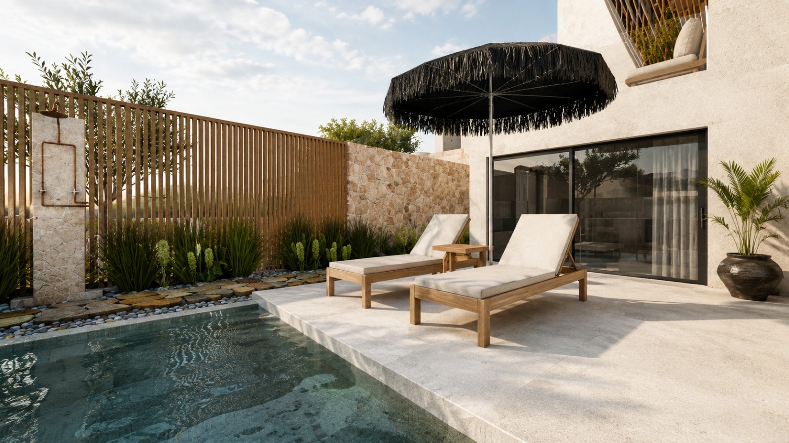 Exclusive complex of 3 sea view villas -under construction in Mesi