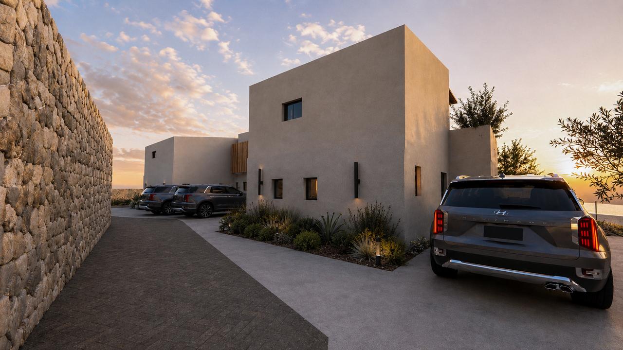 Exclusive complex of 3 sea view villas -under construction in Mesi