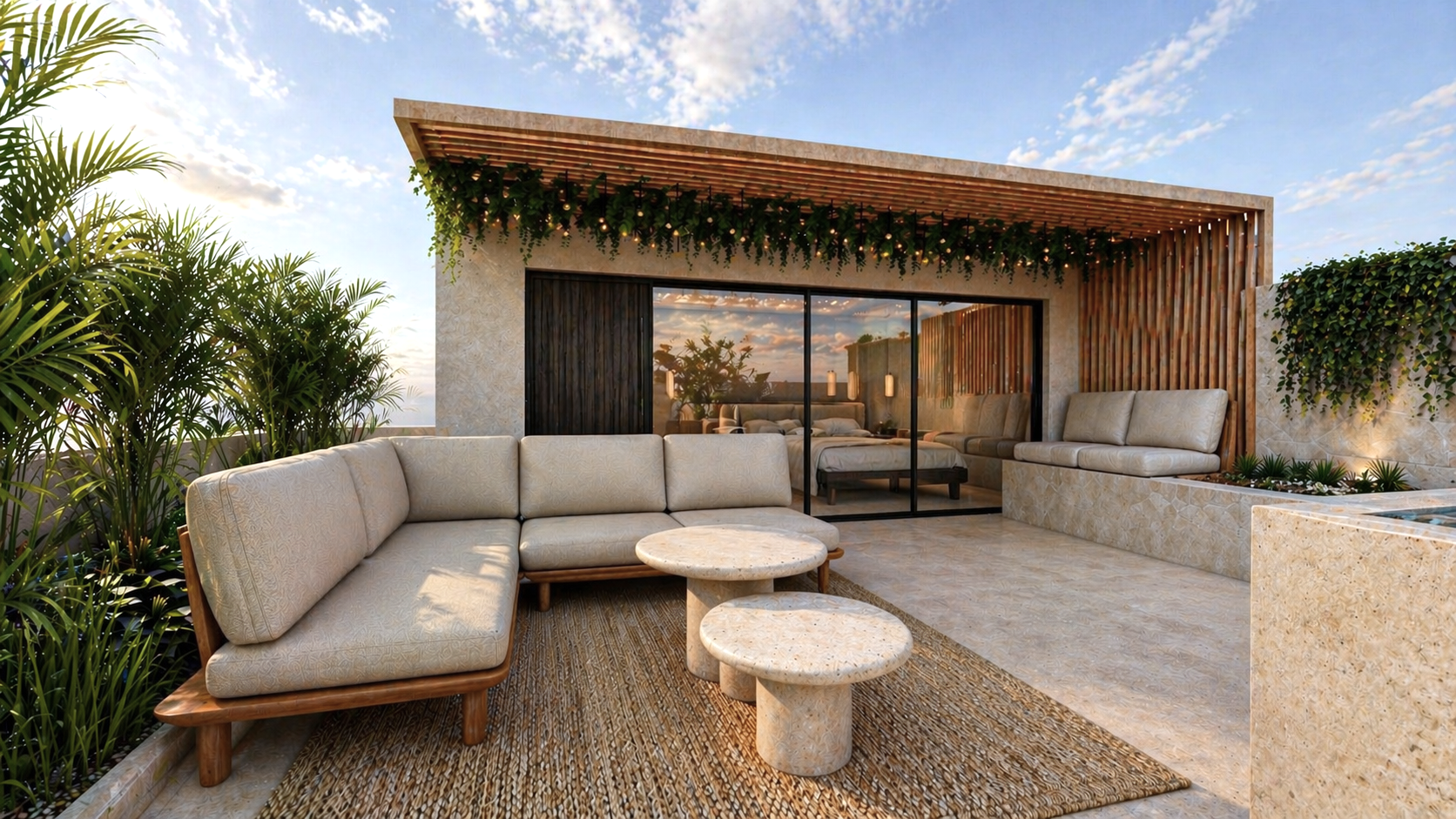 Exclusive complex of 3 sea view villas -under construction in Mesi