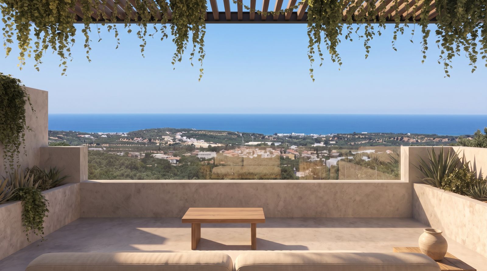 Exclusive complex of 3 sea view villas -under construction in Mesi