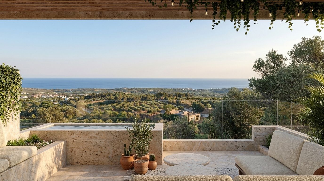 Exclusive complex of 3 sea view villas -under construction in Mesi