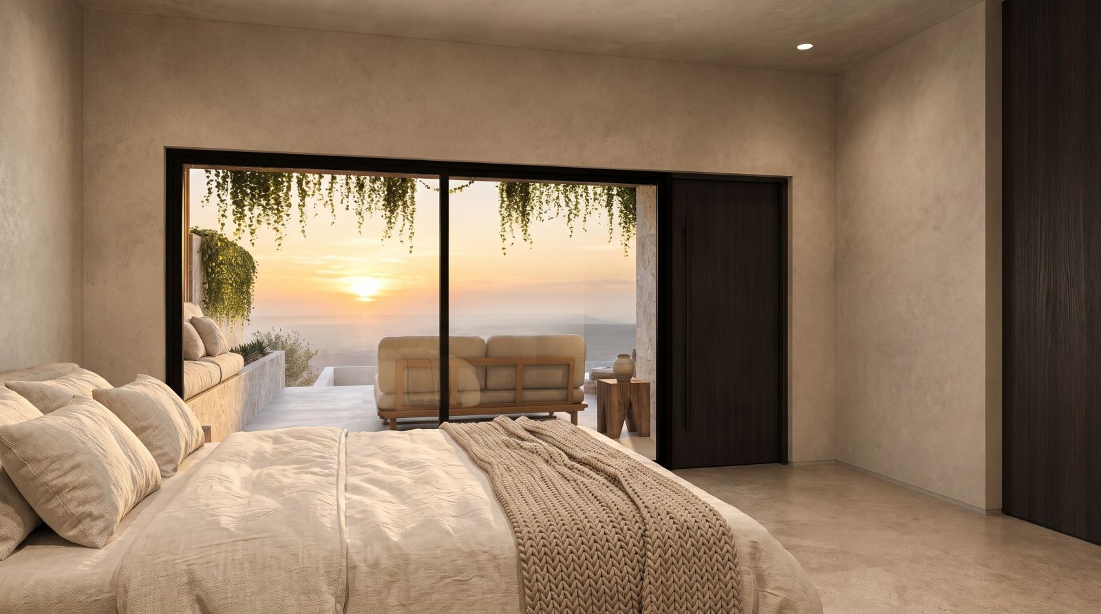 Exclusive complex of 3 sea view villas -under construction in Mesi