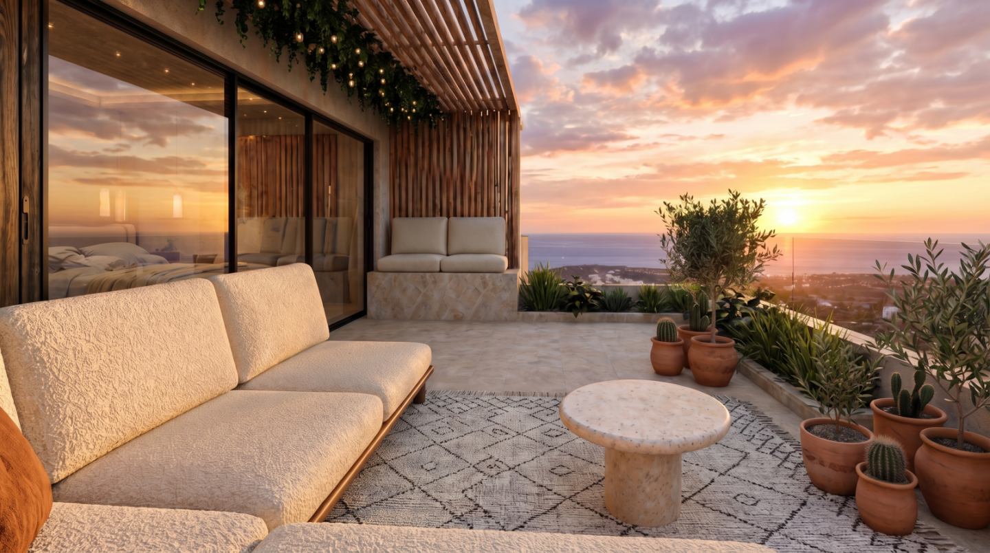 Exclusive complex of 3 sea view villas -under construction in Mesi